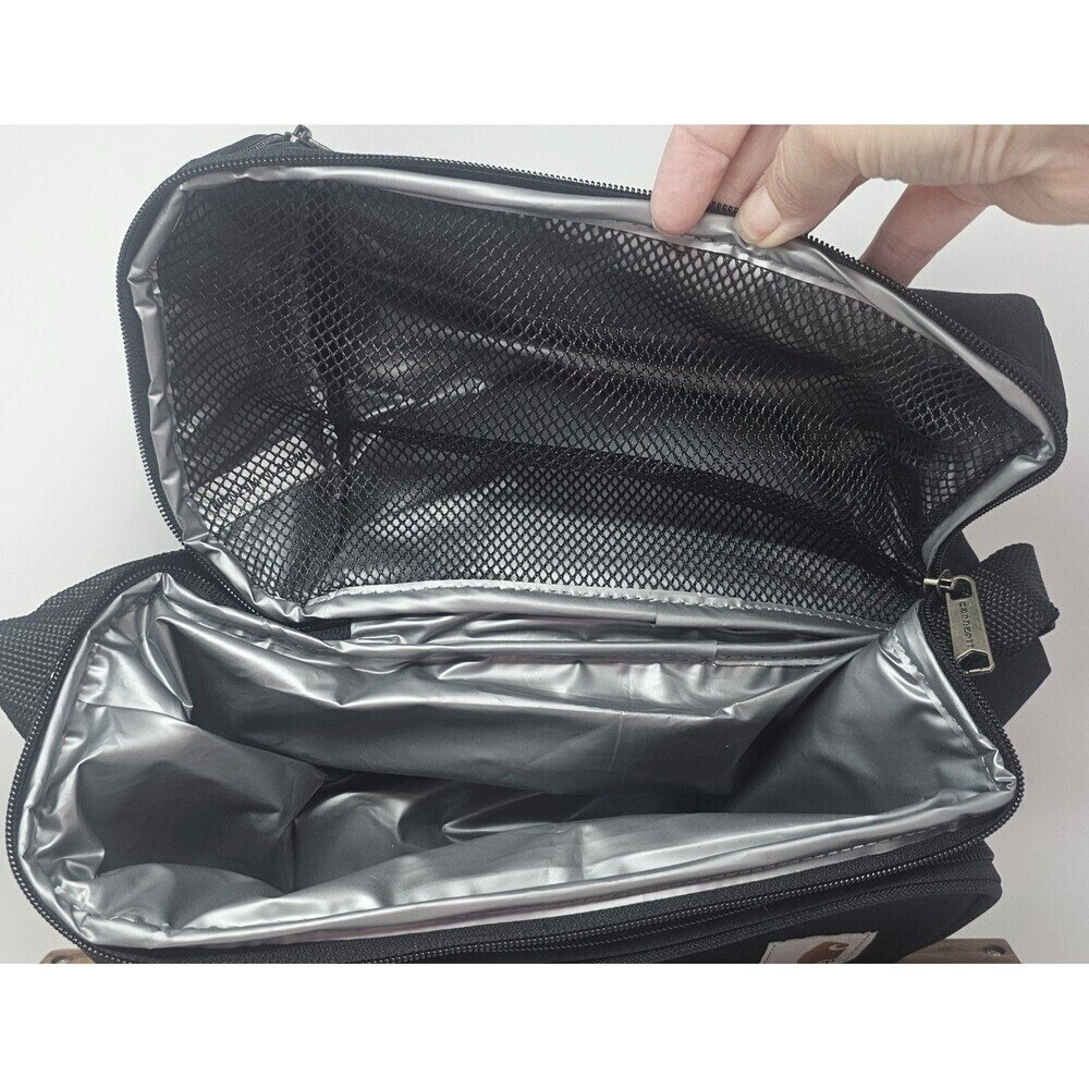 Carhartt Deluxe Dual Compartment Insulated Lunch Cooler Bag Black 12 Can Capacit - Picture 4 of 8